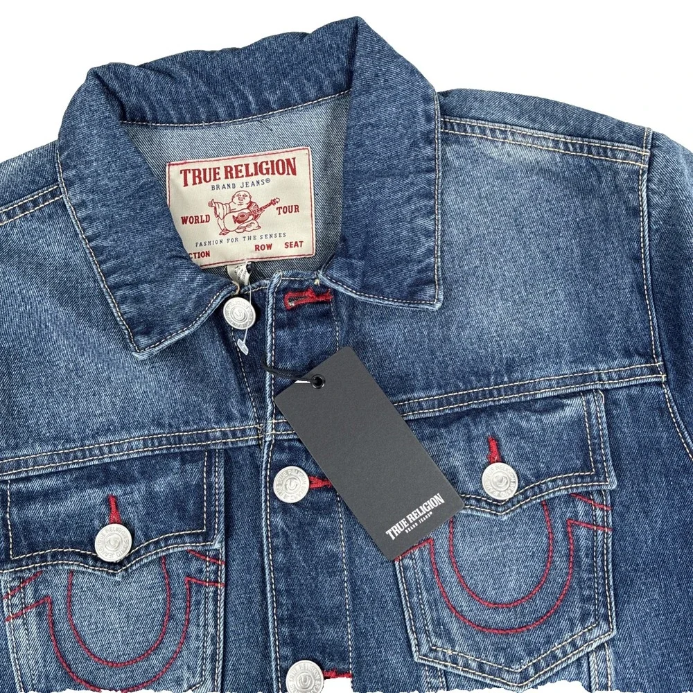 New Mens True Religion Jesse Trucker Denim Jacket Size Small NWT